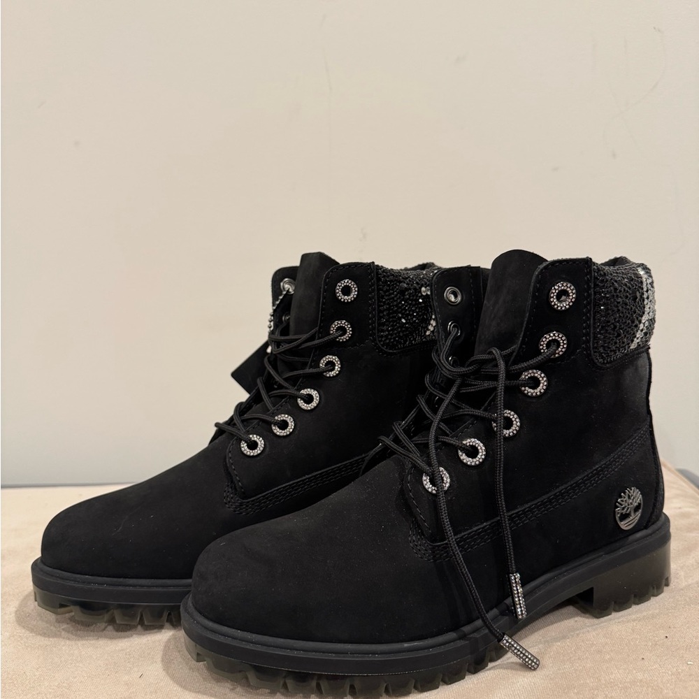 JIMMY CHOO Timberland Women's Black Boots